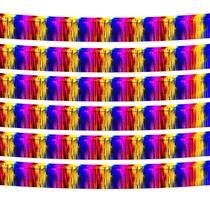 Foil Fringe Garland Metallic Tinsel Streamers, 10 pés, pacote com 6 Foil Fringe Garland Metallic Tinsel Streamers, 10 pés, pacote com 6