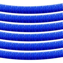 Foil Fringe Garland Metallic Tinsel Streamers, 10 pés, pacote com 6 unidades, azul Foil Fringe Garland Metallic Tinsel Streamers, 10 pés, pacote com 6 unidades, azul