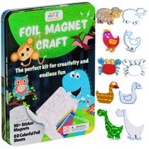 Foil Fun Art Kit Art with Smile Animal reutilizável para crianças