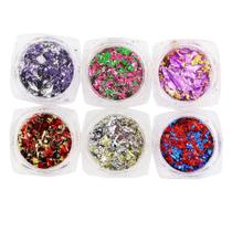 Foil mix de cores para encapsulamento c/ 6 un unhas art nail