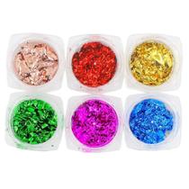 Foil para encapsulamento colorido 6 cores unhas art nail Foil para encapsulamento colorido 6 cores unhas art nail