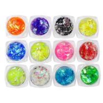 Foil vitral furta cor p/ decoração das unhas manicure 12un Foil vitral furta cor p/ decoração das unhas manicure 12un