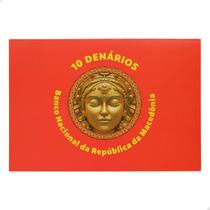 Folder Encarte para Cédula de 10 Denários Banco Nacional da Rep. da Macedônia