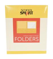 Folder School Smart de 2 bolsos com fechos, amarelo x25