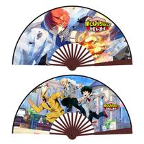 Folding Fans My Heros Academias Anime de 10 polegadas, 2 unidades Folding Fans My Heros Academias Anime de 10 polegadas, 2 unidades