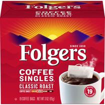 Folgers Classic Roast Café em Sachês 19 un. Folgers Classic Roast Café em Sachês 19 un.