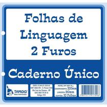 Folha 2 Furos Linguagem para Caderno Unico 50FL PCT com 05