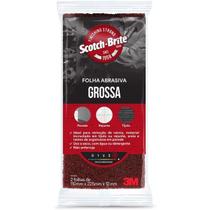Folha Abrasiva Grossa Marrom 110x225mm Scotch Brite 2 Peças 3M