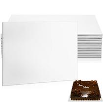 Folha completa Cake Drum Board Affrolling 47x66cm, pacote com 10 unidades, branca