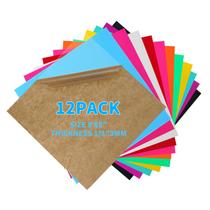 Folha de acrílico Deylixay 8x8 polegadas, 3 mm de espessura, 12 peças coloridas