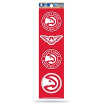 Folha de adesivos Rico Industries NBA Atlanta Hawks de 4 peças Folha de adesivos Rico Industries NBA Atlanta Hawks de 4 peças