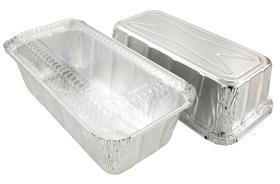 Folha de alumínio Loaf Pan D&W Fine Pack A86 de 2 libras com tampa em forma de cúpula Folha de alumínio Loaf Pan D&W Fine Pack A86 de 2 libras com tampa em forma de cúpula