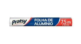 Folha de Alumínio Pratsy 7,5m x 30cm