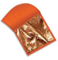 Folha De Cobre Para Douramento E Restauro 14x14cm 100 Folhas
