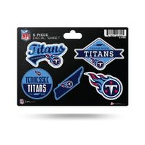 Folha de decalques Rico Industries NFL Tennessee Titans de 5 peças Folha de decalques Rico Industries NFL Tennessee Titans de 5 peças