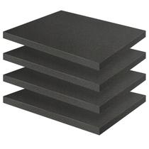 Folha de espuma Storystore Poliuretano 16x12x2,5 cm preta 4 peças