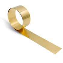 Folha de latão Roll Uxney Gold Foil 100 cm x 5 cm x 0,5 mm para artesanato Folha de latão Roll Uxney Gold Foil 100 cm x 5 cm x 0,5 mm para artesanato