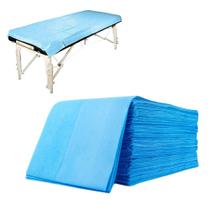 Folha de mesa de massagem descartável, 100 unidades, impermeável, não tecida