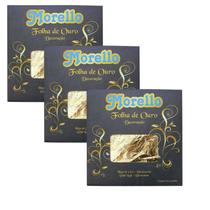 Folha de Ouro Comestível Kit 3 Pacotes Envelope Confeitaria Fina