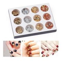 Folha De Ouro Para Unhas Encapsulada Acrigel Decoração Unha Folha De Ouro Para Unhas Encapsulada Acrigel Decoração Unha