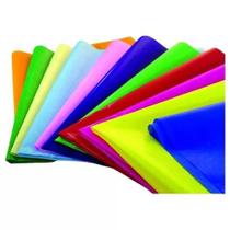 Folha de Papel Seda Colorido 50x70cm - Pacote com 10 Unidades