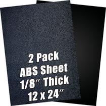 Folha de plástico ABS DUYKQEM de 3 mm de espessura, 30 x 60 cm, preta, pacote com 2 Folha de plástico ABS DUYKQEM de 3 mm de espessura, 30 x 60 cm, preta, pacote com 2
