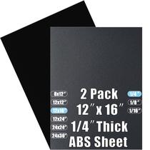 Folha de plástico ABS Pinziren com 0,6 cm de espessura 30x40cm (pacote com 2) preta Folha de plástico ABS Pinziren com 0,6 cm de espessura 30x40cm (pacote com 2) preta