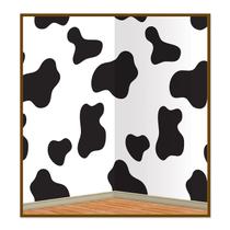 Folha de plástico com estampa de vaca Backdrop Beistle com tema ocidental Folha de plástico com estampa de vaca Backdrop Beistle com tema ocidental