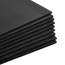 Folha de plástico corrugado Patelai 45x60cm, 4 mm de espessura, 12 unidades, preta