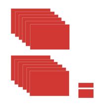 Folha de Plástico para Gravação XLNT TECH ABS - Dupla Cor (Vermelho/Branco)