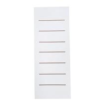 Folha de Porta de Madeira 210x62cm Cristal Primer Uniportas Branco Folha de Porta de Madeira 210x62cm Cristal Primer Uniportas Branco