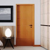 Folha de Porta de Madeira 210x80cm Espessura 3,5cm Mso Eucaplac Frisada Residence Eucatex