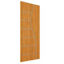 Folha de Porta de Madeira Frisada 210x70 Espessura 3,5cm Valuchi Marrom