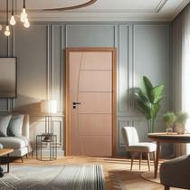 Folha de porta de Madeira Maciça 210x100cm Friso