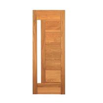 Folha de Porta de Madeira Maciça Tauari 210x90x3,3 Réguas Horizontais Vidro Lateral Jomadi Folha de Porta de Madeira Maciça Tauari 210x90x3,3 Réguas Horizontais Vidro Lateral Jomadi
