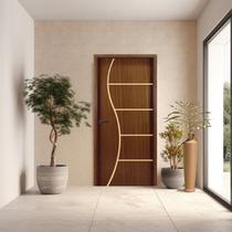Folha de Porta em Madeira Frisada 7 210x70x3,5cm Gitale Portas Folha de Porta em Madeira Frisada 7 210x70x3,5cm Gitale Portas