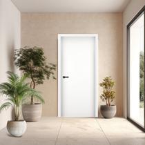 Folha de Porta em Madeira Lisa 210x60x3,5cm Gitale Portas Branco