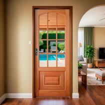 Folha de Porta Maciça 210x80cm Eucalipto Pm12 Nipônica Cruzeiro Portas