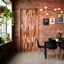 Folha de Porta Maciça 210x90cm Eucalipto com Emenda Pm26 Mexicana Cruzeiro Portas