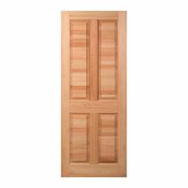 Folha de Porta Maciça em Eucalipto Acabamento Natural 210x60cm PM44 Hagá Cruzeiro Portas Marrom