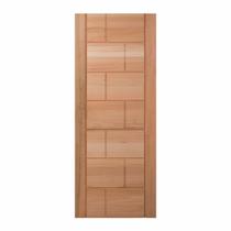 Folha de Porta Maciça em Eucalipto Acabamento Natural 210x70cm PM94 Talismã Cruzeiro Portas Marrom