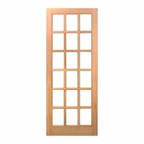 Folha de Porta Maciça em Eucalipto acabamento Natural 210x80cm PM14 Estilo Cruzeiro Portas