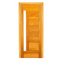 Folha de Porta Madeira Maciça com 7 Réguas Horizontais com Vidro Lateral 210x80cm Jomadi Folha de Porta Madeira Maciça com 7 Réguas Horizontais com Vidro Lateral 210x80cm Jomadi