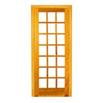 Folha de Porta Madeira Maciça Quadriculada sem Vidro 210x80cm Jomadi Folha de Porta Madeira Maciça Quadriculada sem Vidro 210x80cm Jomadi