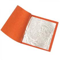 Folha De Prata Imitação 14x14cm 100 Folhas Folha De Prata Imitação 14x14cm 100 Folhas
