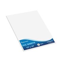 Folha de PVC Mega Format Sintra PVC 12x16 polegadas com 6 mm de espessura branca, 1 pacote