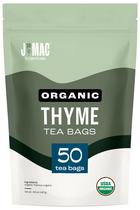 Folha de tomilho orgânica Tea J Mac Botanicals 50 sacos
