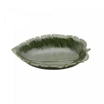 Folha Decorativa Cerâmica Banana Leaf Verde 16x12 cm Lyor