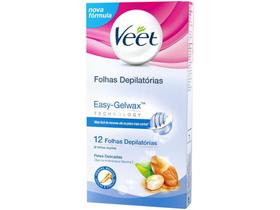 Folha Depilatória Veet Peles Delicadas - Óleo de Amêndoas e Vitamina E Corporal 12 Folhas
