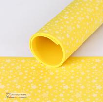 Folha EVA Estampada 40x60cm Cítrico ESTRELA Amarelo Brasil - Premium